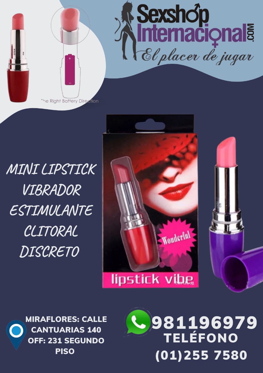 LIPSTICK LABIAL MINI ESTIMULADOR CLITORAL-DE SILICONA-SEXSHOP LIMA 971890151 